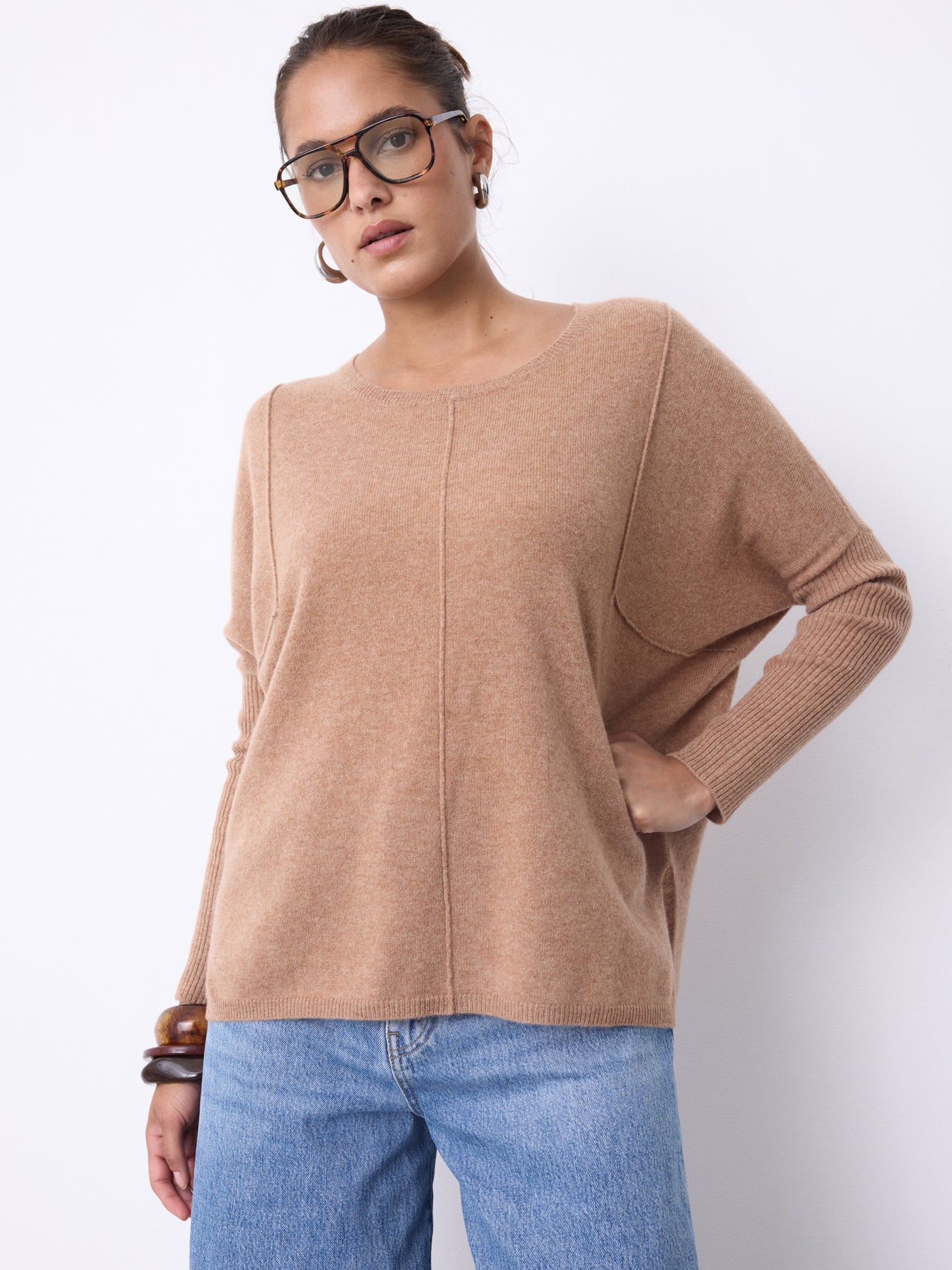 Bourna cashmere poncho jumper
