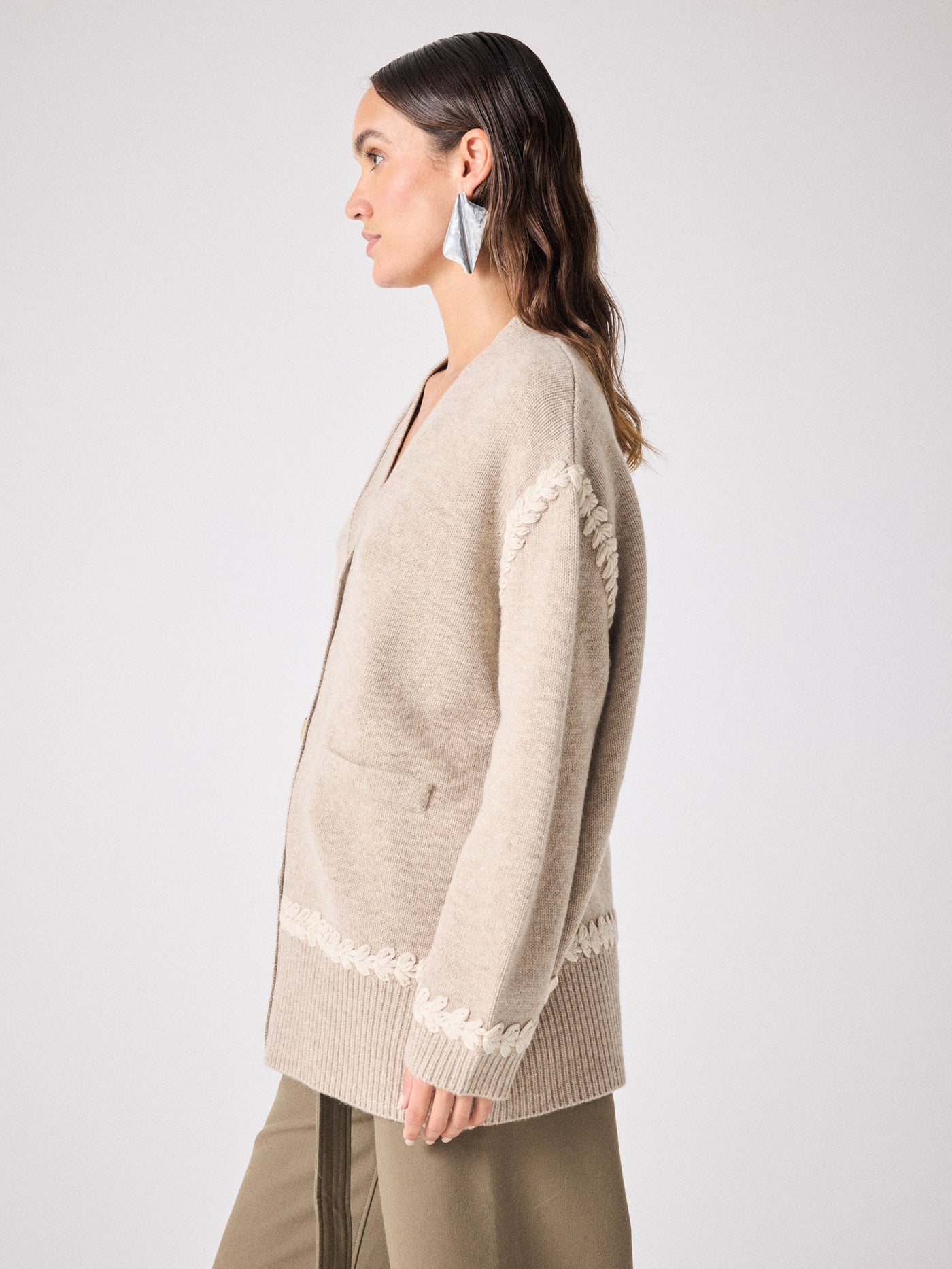 Cosmic wool cardigan
