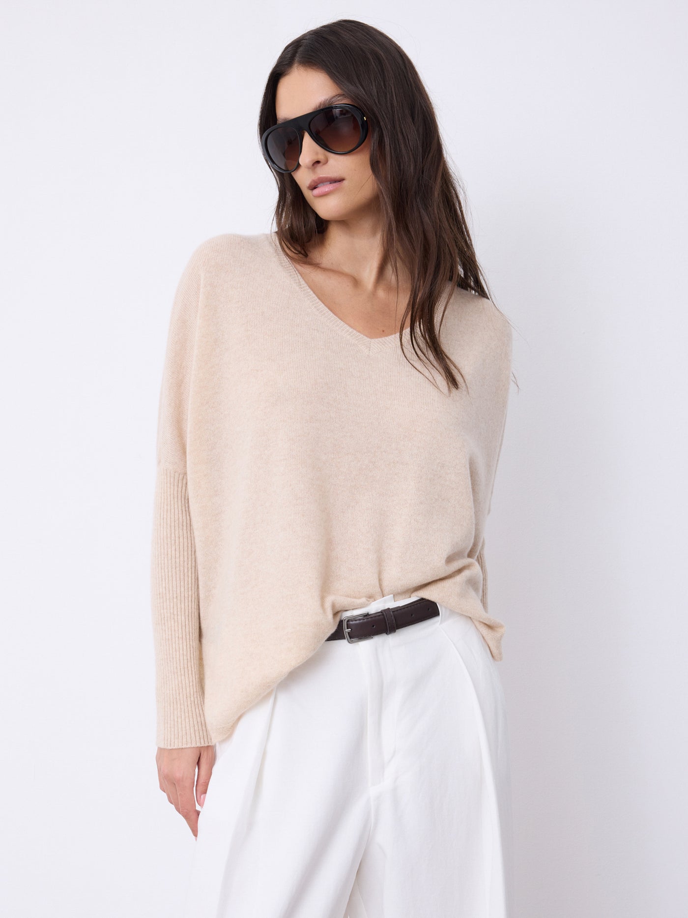Pull poncho cachemire Faustine
