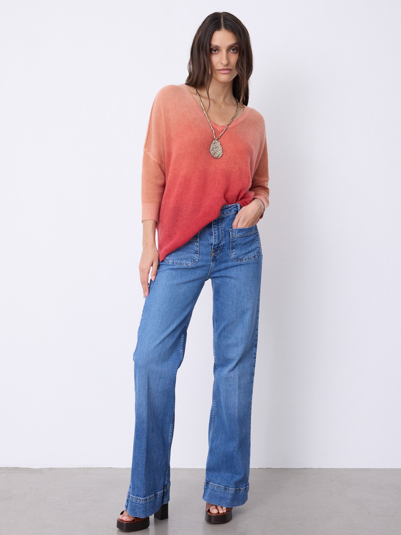 Pull poncho cachemire light Elie
