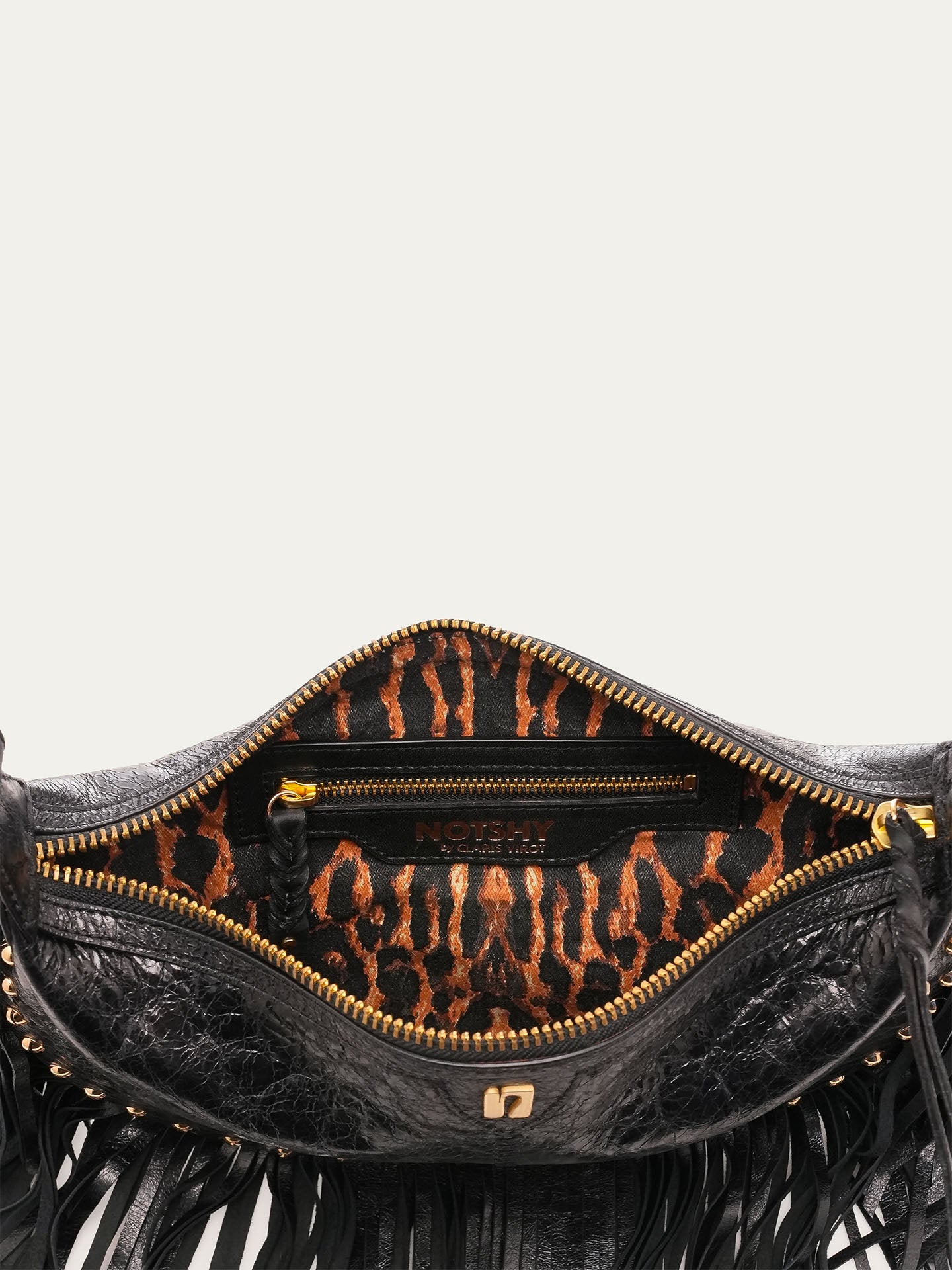 Claris Virot leather fringe bag • Notshy Cashmere