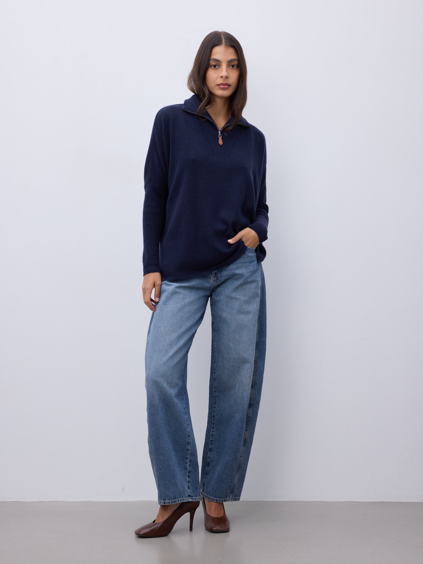 Justine Cashmere Poncho Sweater • Notshy Cashmere