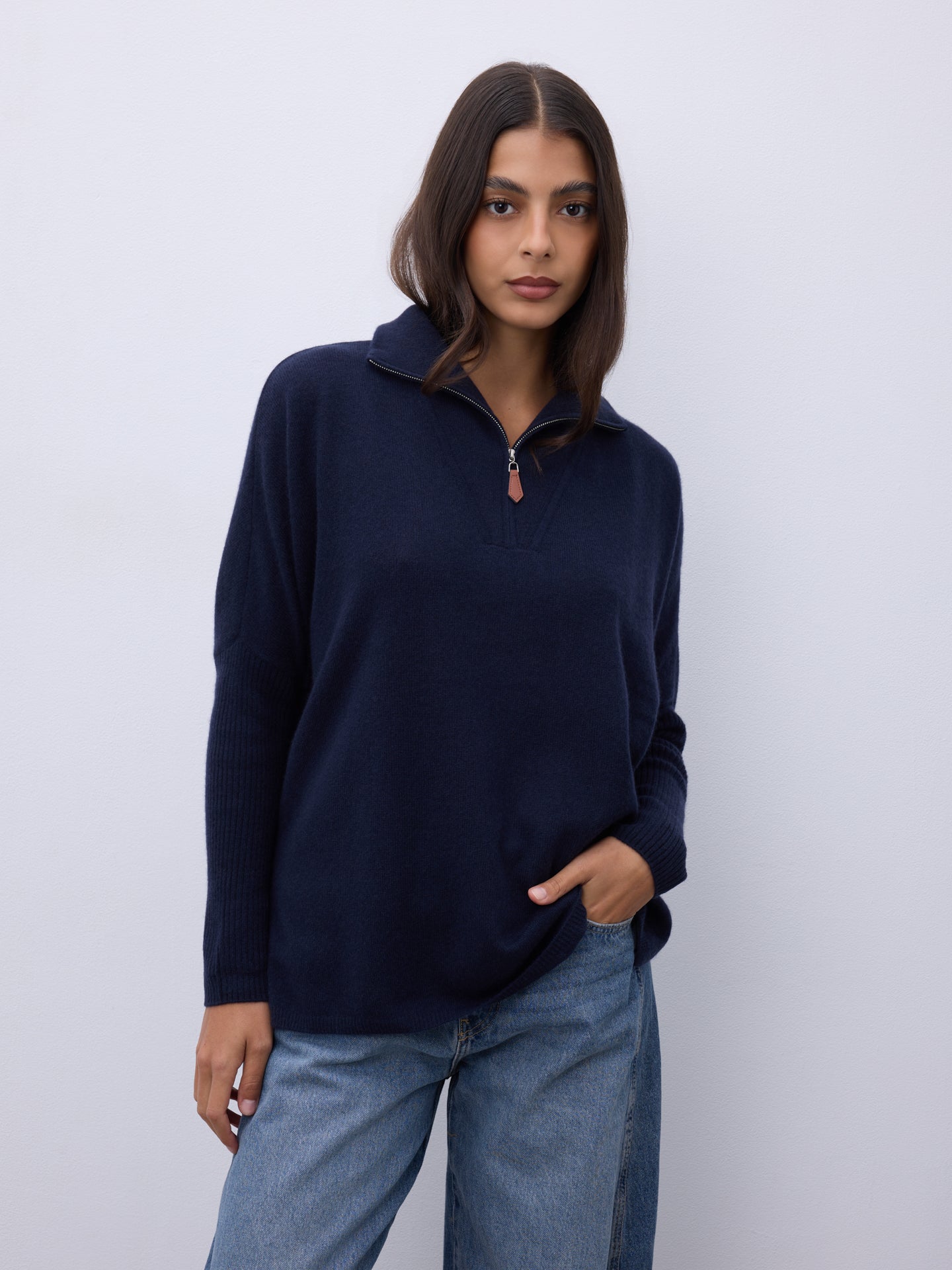 Justine Cashmere Poncho Sweater • Notshy Cashmere