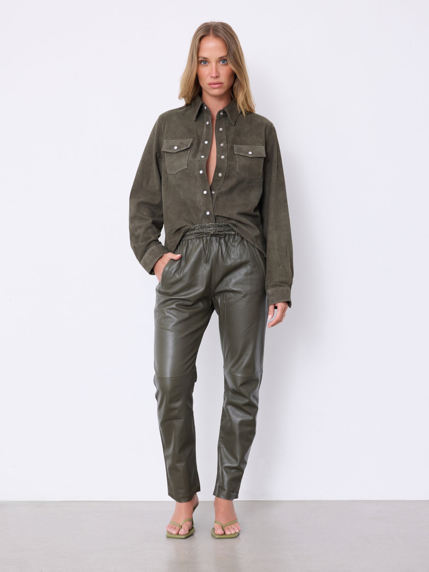 Leather Trousers: leather pants for women | NOTSHY Cashmere