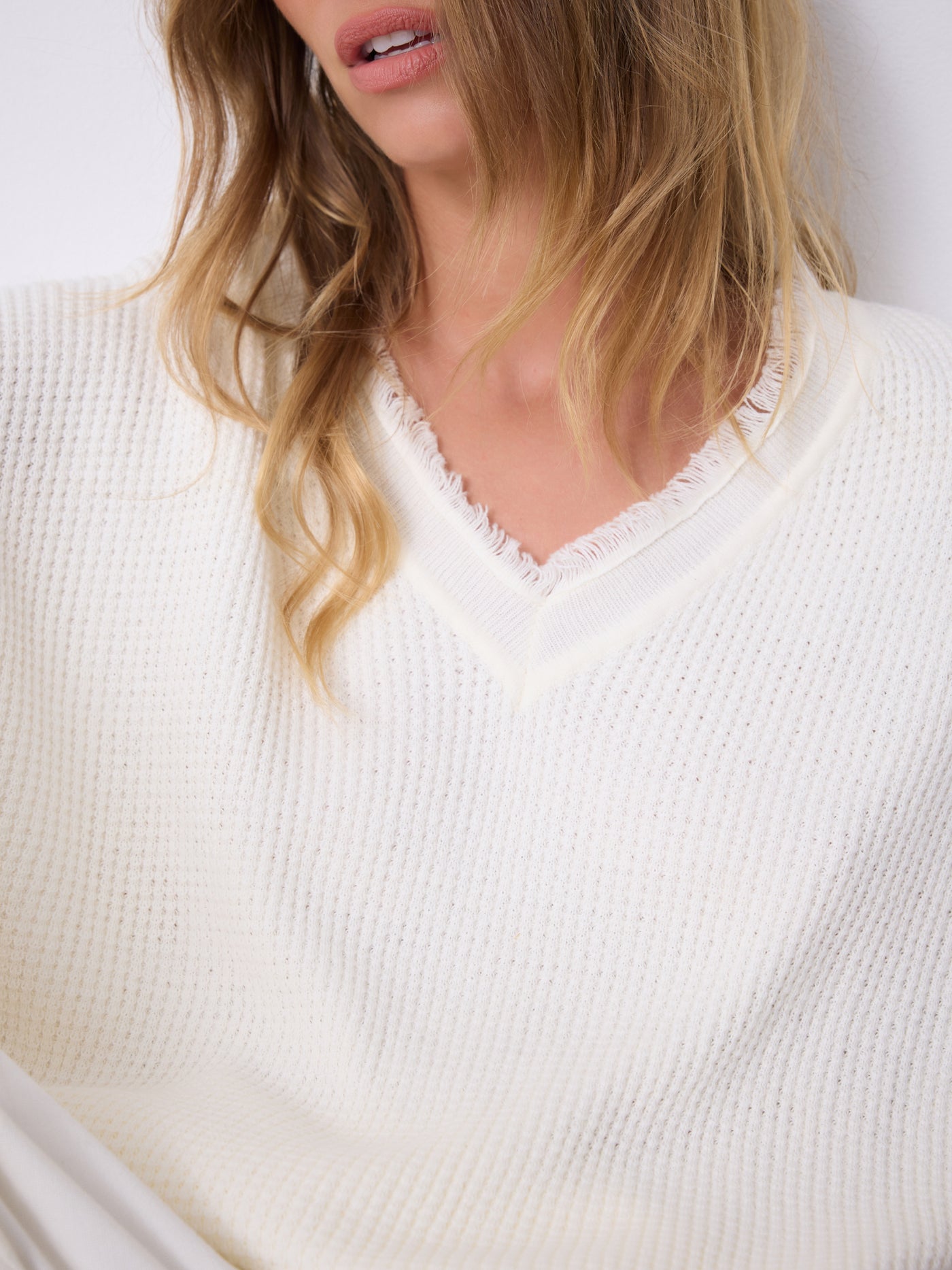 Pull poncho coton cachemire Leah