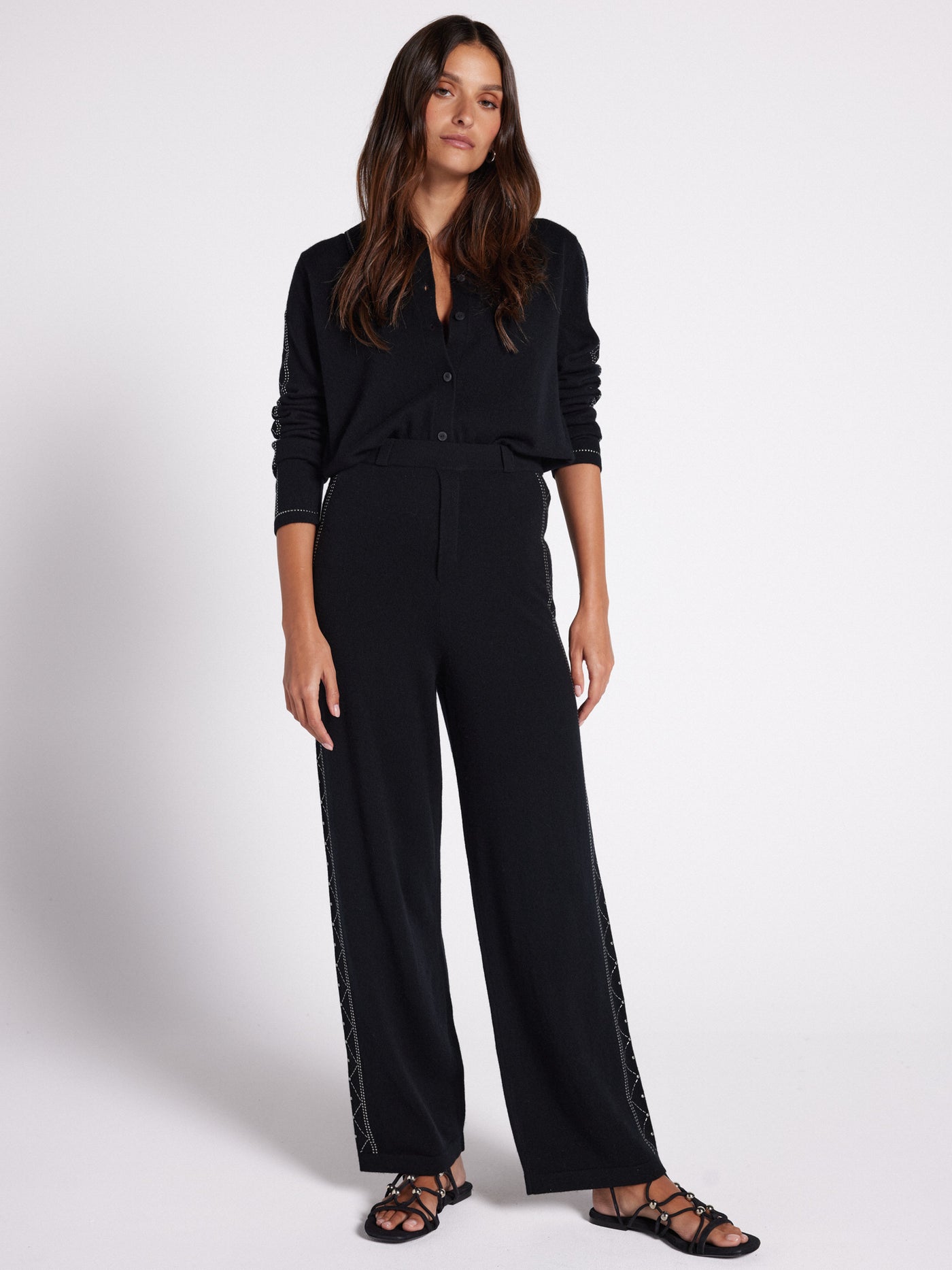 Jade wool and cashmere trousers