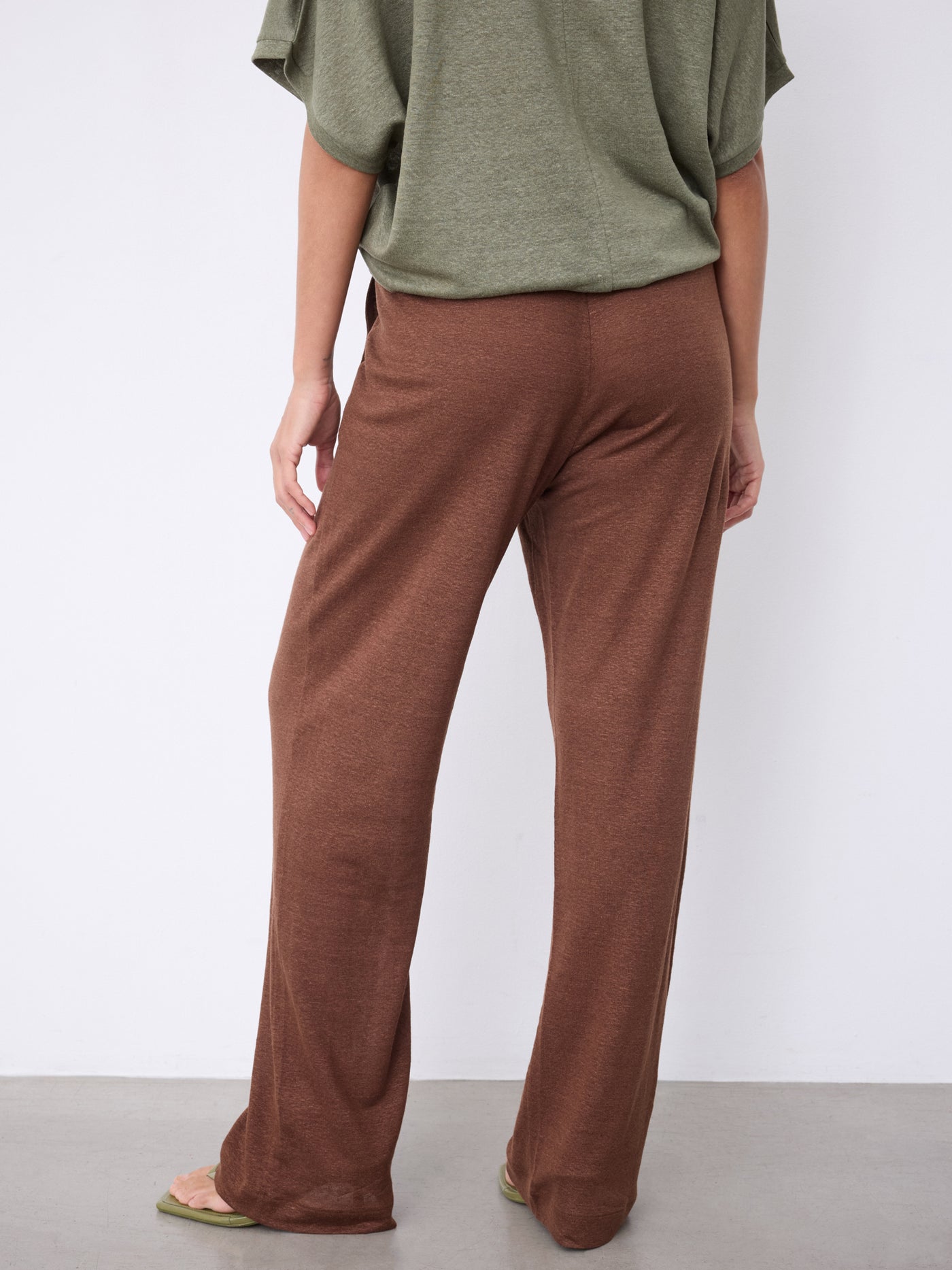 Satin linen trousers